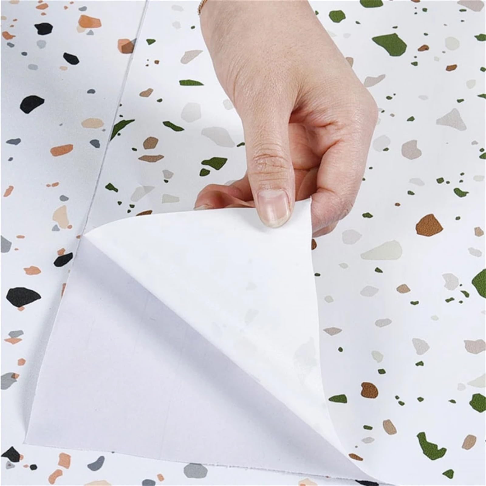 carta da parati Carta da parati autoadesiva impermeabile in PVC terrazzo for parete della camera da letto, arredamento del soggiorno, carta da contatto for rinnovamento di mobili in vinile Per la deco