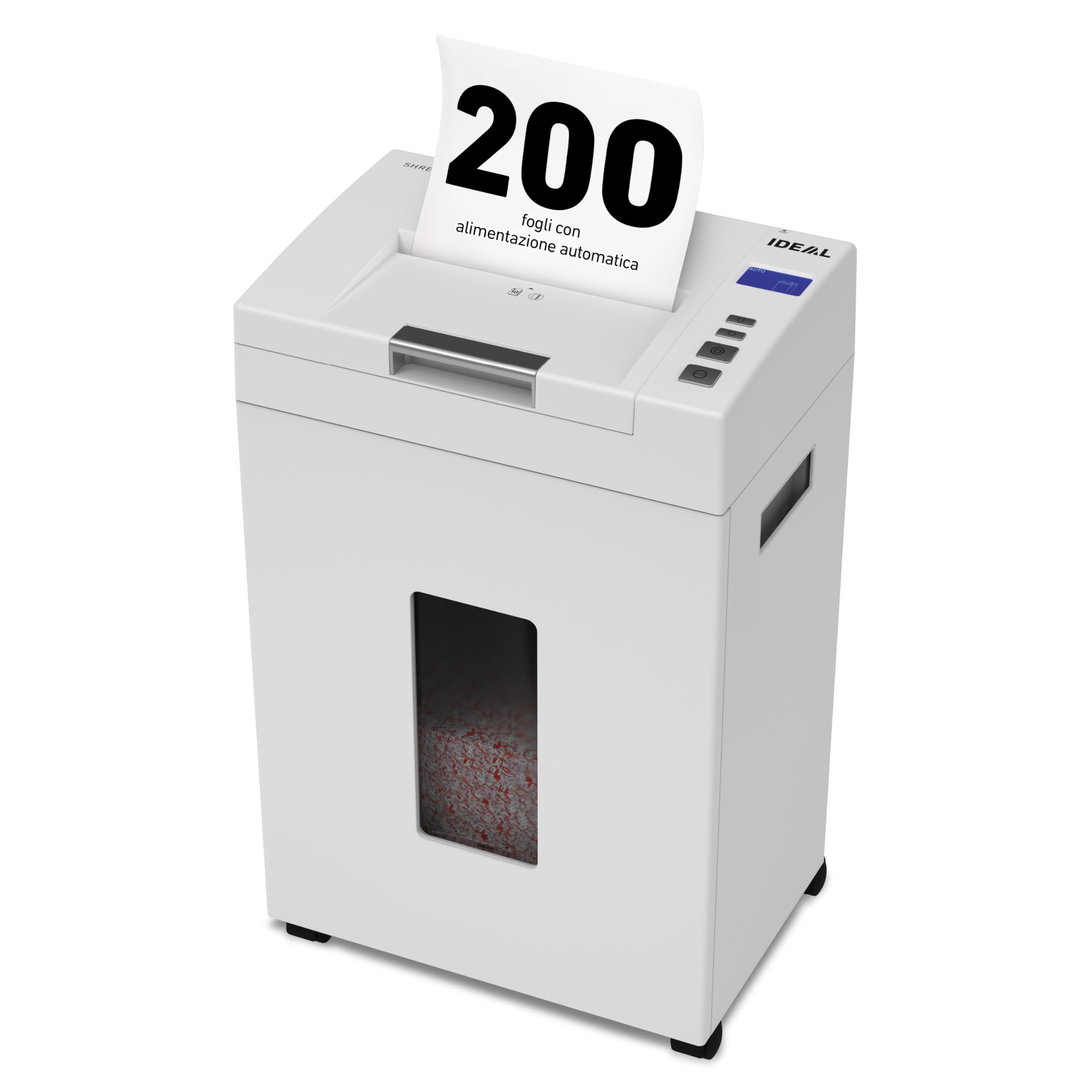 IDEAL Shredcat, Distruggidocumenti, Tritadocumenti di Alta Qualità, Silenziosi e Affidabili, Conformi al GDPR (8292, 4x10mm, P-4)
