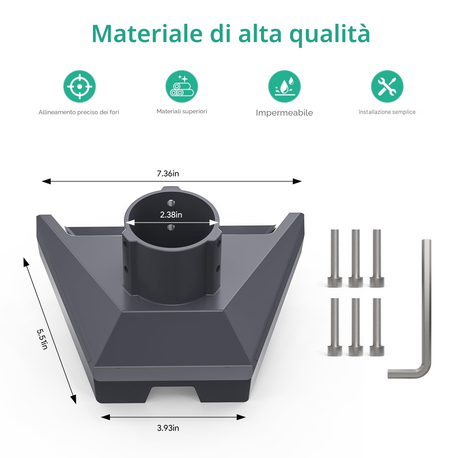 XLTTYWL Starlink Gen 3 Mount, 360 ° regolabile V3 montaggio a parete, Gen3 Pole Kit di montaggio con tubo adattatore per Standard 4/4X/Gen 3 Dishy Starlink Internet Kit Satellite