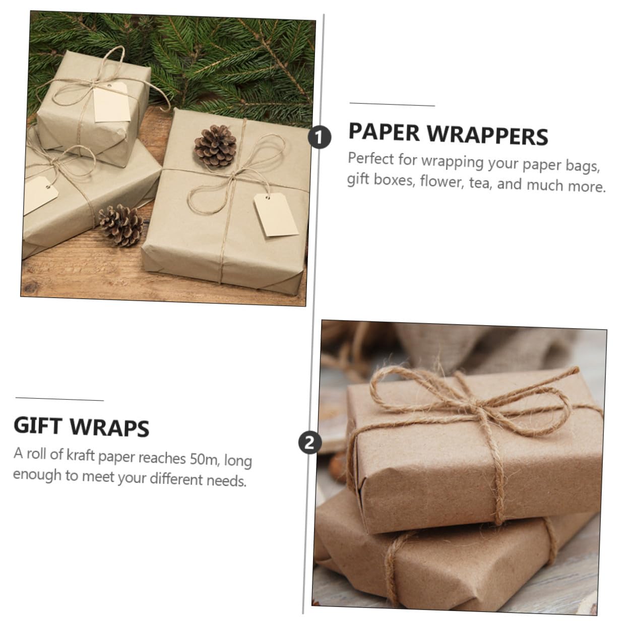 TOVINANNA Kraftpapierrolle Naturfarben Bastelpapier Geschenkpapier Verpackungspapier Für Blumen Sträuße Pralinen Geschenke Diy Projekte