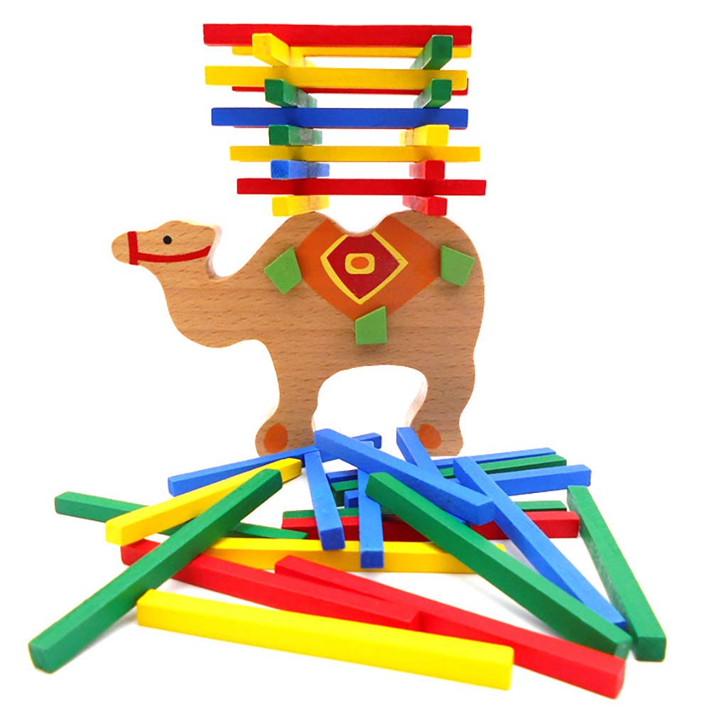 SLY Camel/Elephant Balance Block Wooden Toy Beech Balance Game Block