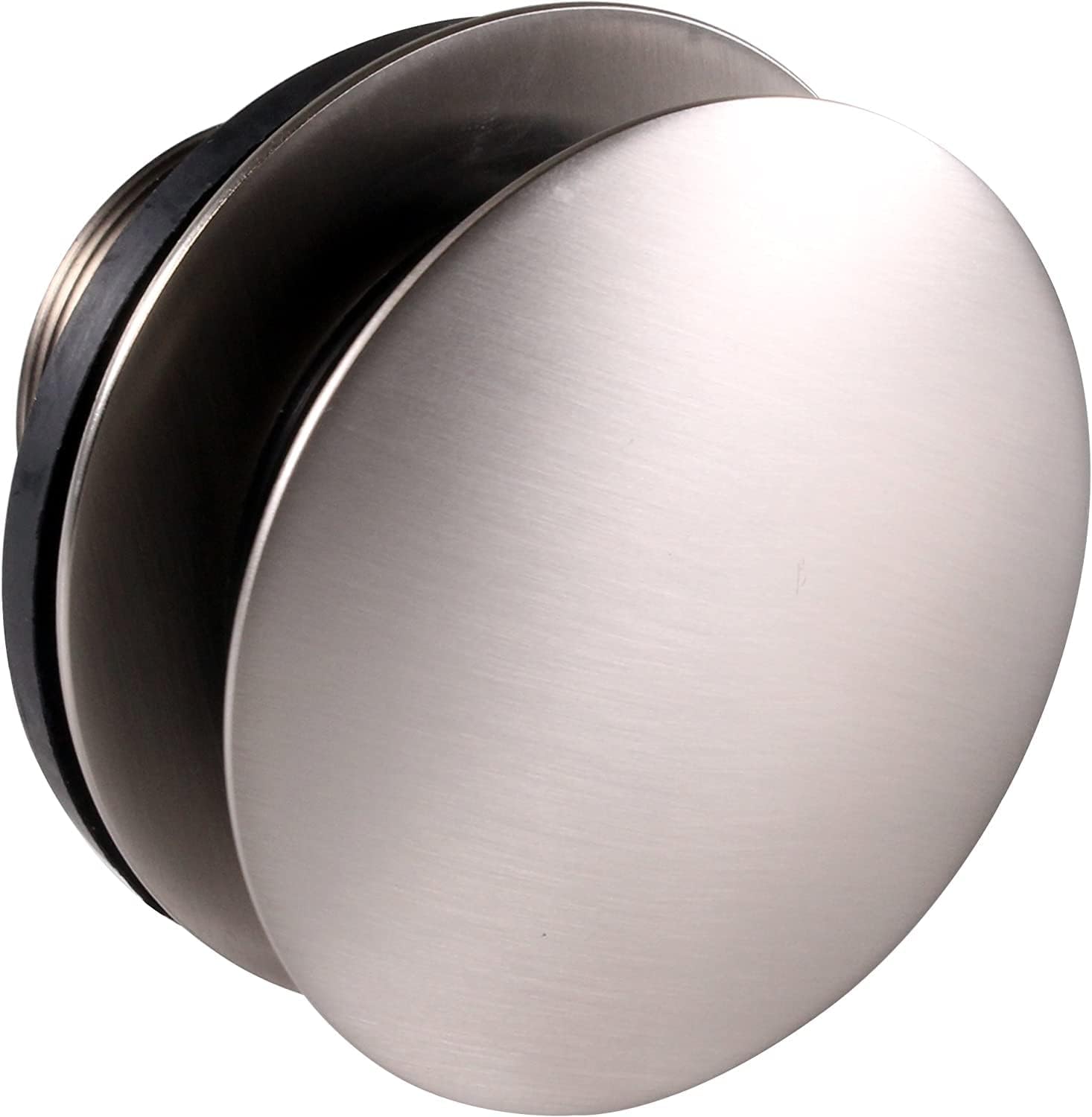 Westbrass D493244LD-07 19" Bath Waste Assembly with Tip-Toe Drain Plug and Linear Overflow Faceplate - Sch. 40 PVC, Satin Nickel