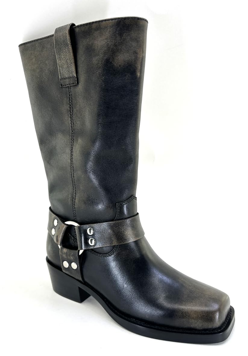 Silent D Wm Hervee Moto Smokey Black Lea