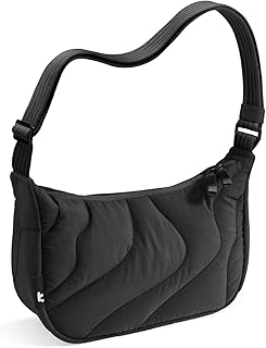 tomtoc tomtoc 3.5L Puffer Sling Crossbody Bag for Women Trendy, Nylon Quilted Crescent Shoulder Bag Purses for Cellphone and Daily Essentials, Puffy Travel Hobo Handbag with Adjustable Strap & Inner Pockets Global Recycled Standard Global Recycled Standard Global Recycled Standard