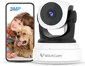 VSTARCAM Indoor Security Camera, 2K with 360° Rotation, Human/Motion Detection with Auto Tracking, 2-Way Audio & DIY Voice, 2.4GHz WiFi Wireless, Cloud & SD Card Storage(up to 256GB) asin的图片