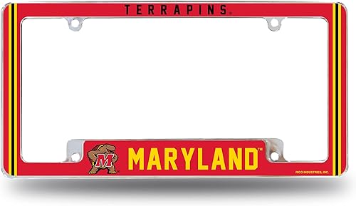 Miniatura 312 de Rico Industries NCAA Classic 12" x 6" Chrome All Over Automotive License Plate Frame for Car/Truck/SUV