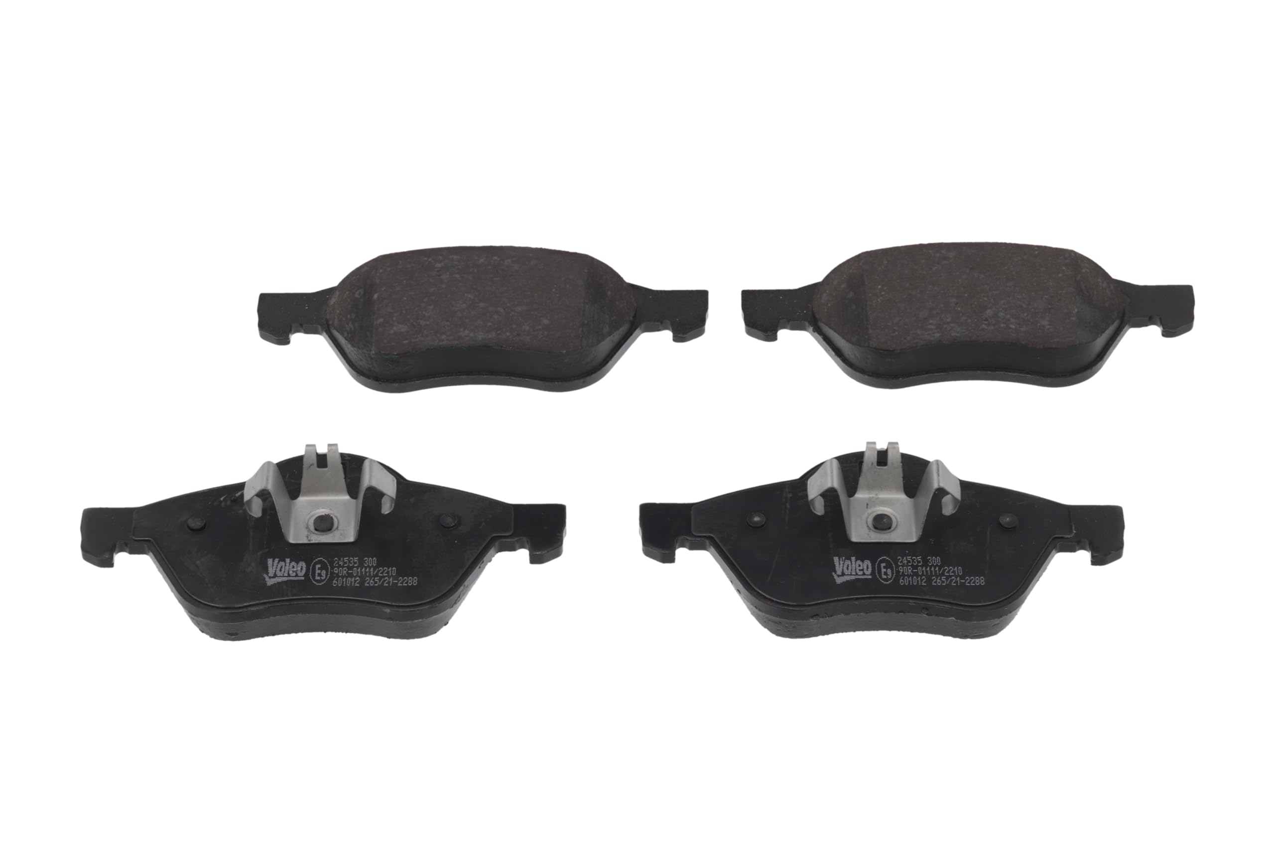 Valeo Jeu de 4 Plaquettes de Frein 601012, Essieu Avant