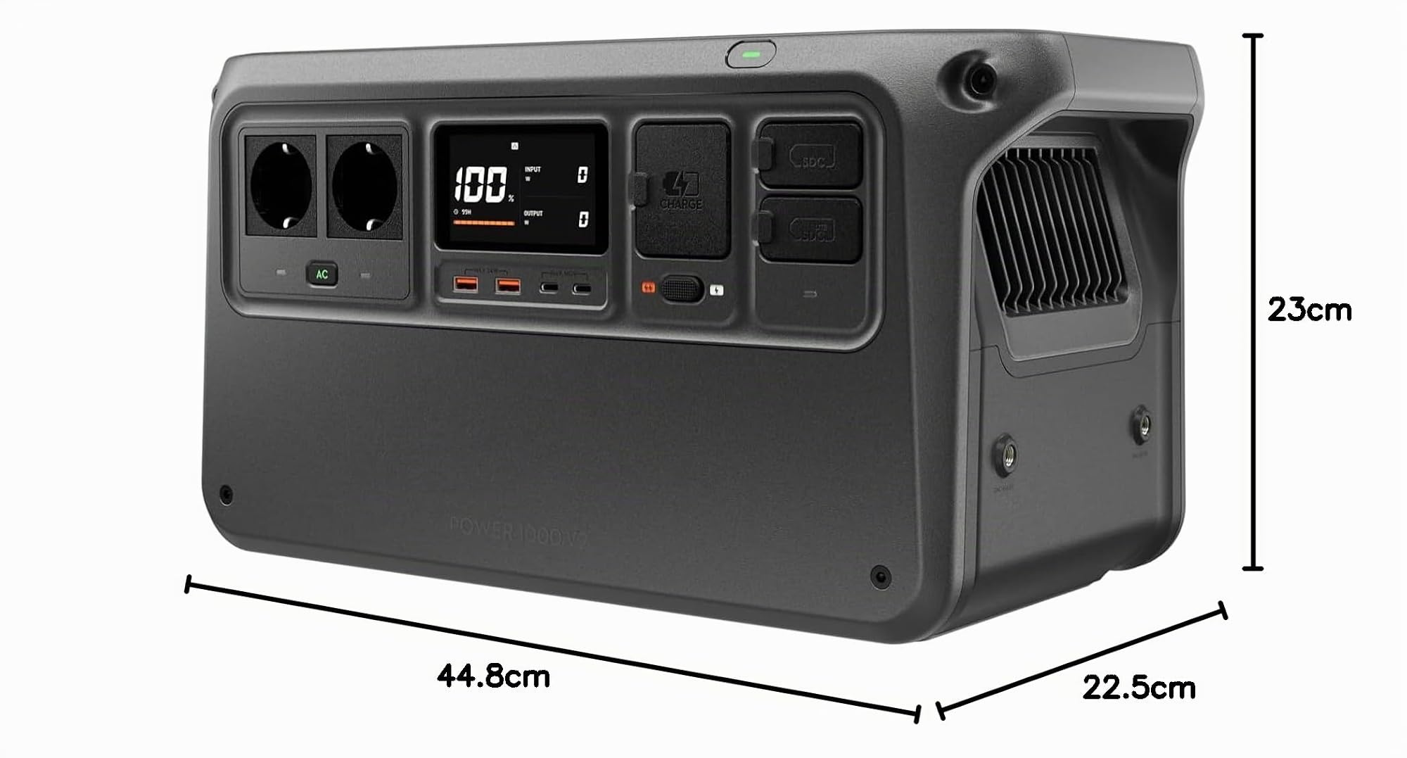 DJI Power 1000 V2 estación de energía portátil, Batería LFP de 1024 WH, Salida de 2600 W, Recarga del 0% al 80% en 37 Minutos, el producto está completamente sin usar (Reacondicionado)