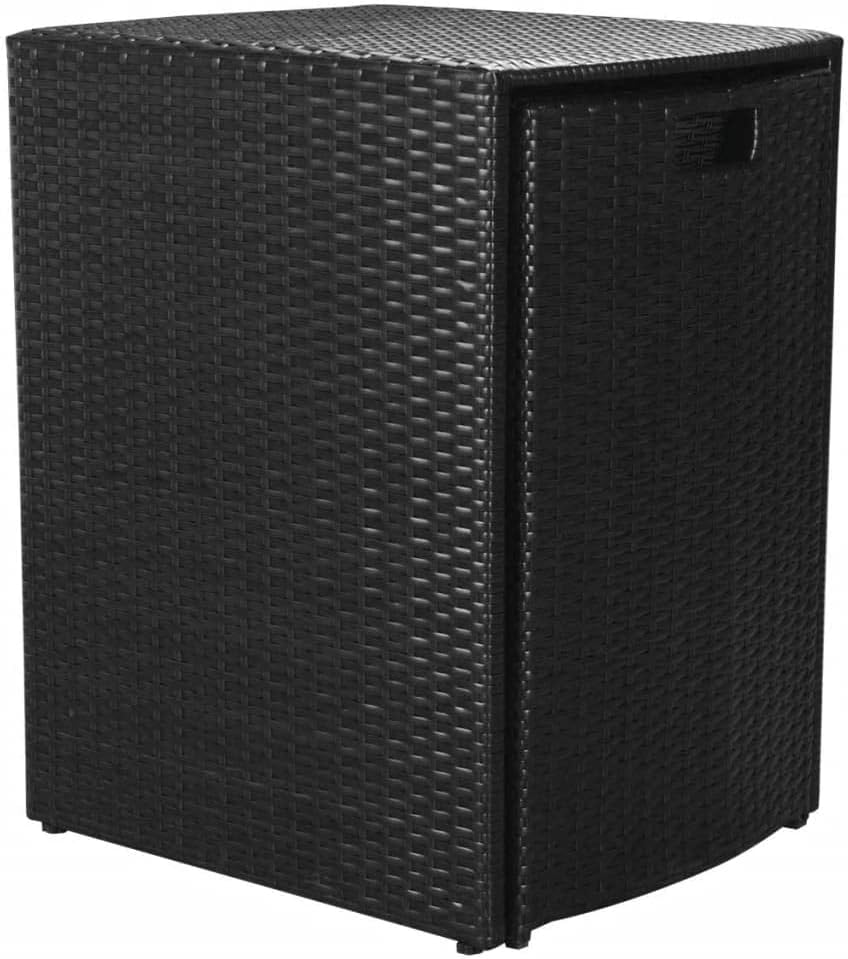 3 Piece Bistro Set with CushionsPatio Decor,Balcony Bar,Outdoor Furniture,Backyard Decor,Outdoor Table Chairs,Used in Restaurant, Bistro, Coffee Shop,Balcony, Poolside, Poly Rattan Black