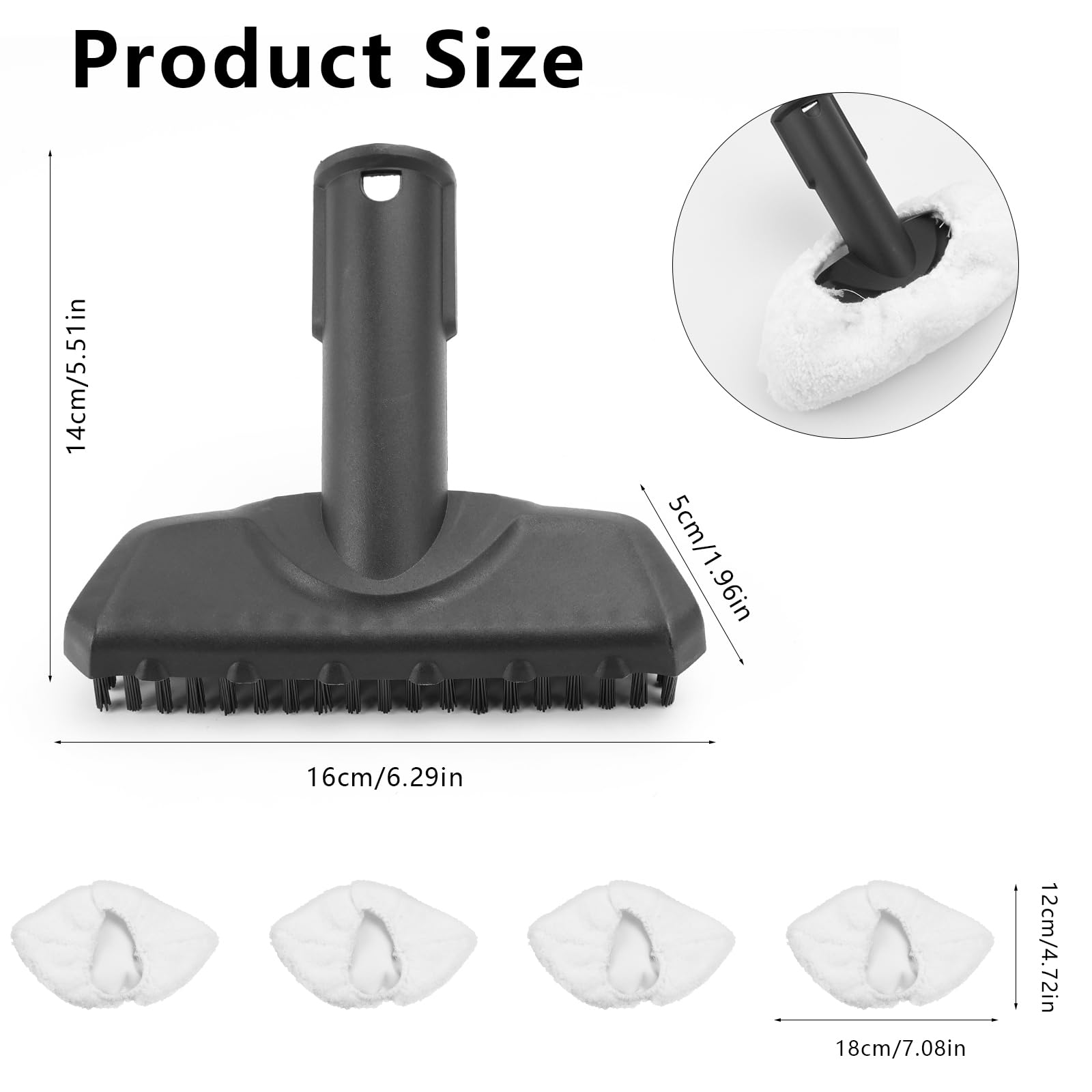 Raxfekro Accessoires pour nettoyeur vapeur Kärcher SC1 SC2 SC3 SC4 SC5 SC7 Pièces de rechange Nettoyeur vapeur Buse manuelle Brosse à outils compatible avec nettoyeur vapeur Kärcher