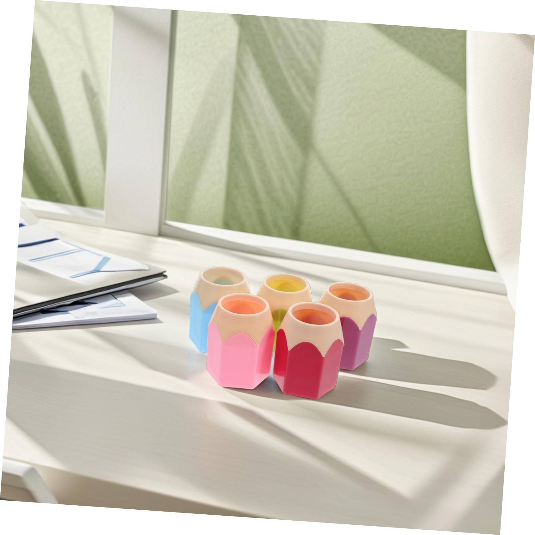 SEWACC 15 Stück Teiliges Stiftehalter Stabiler Schreibtisch Organizer für Bleistifte Marker Kosmetik Großer Fassungsvermögen Rutschfest für Schule Büro und Schminktisch