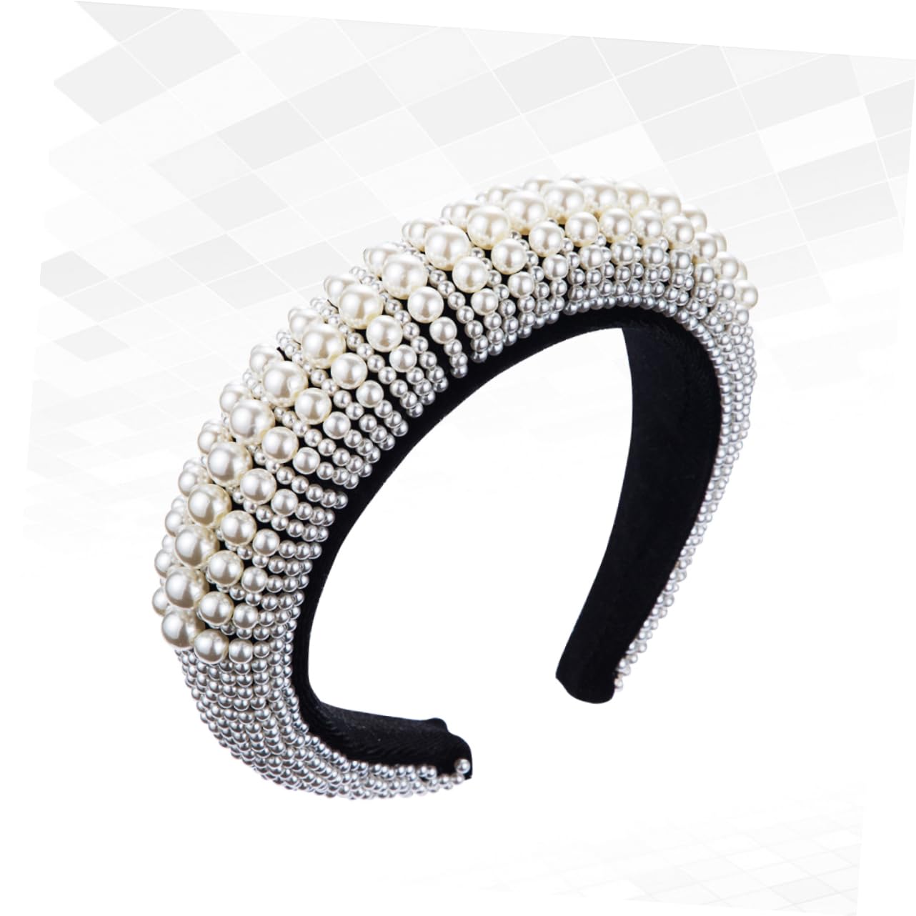 Beavorty 3piezas Diadema De Perlas Artificiales Ancha y Cómoda Accesorio De Moda Para Día Día y Ocasiones Especiales