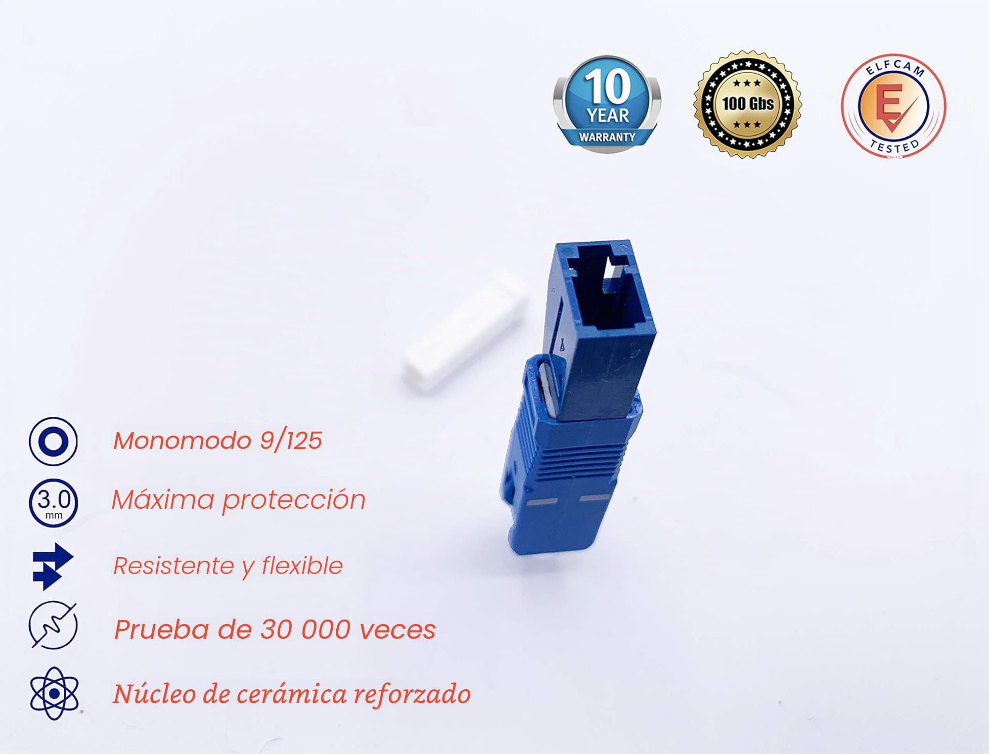 Elfcam Adaptador Acoplador Fibra Óptica Monomodo SC Macho a LC Hembra 1 Unidade