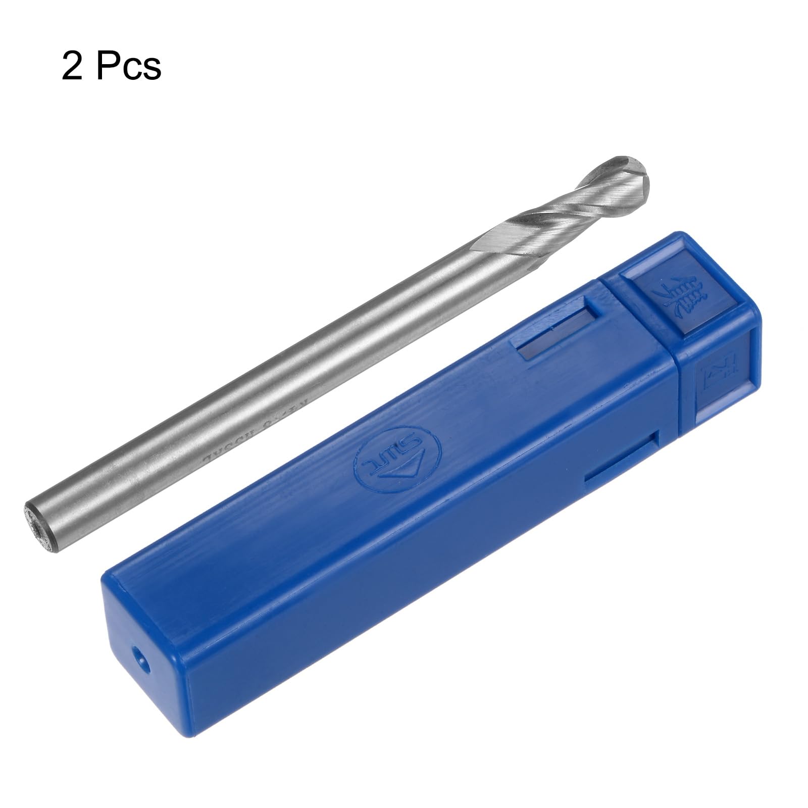 QUARKZMAN 2pcs 8mm Coupe Dia Hélicoïdal Groove 2 Flutes Hss -Al Bille Nez Fin Moulin Coupeur
