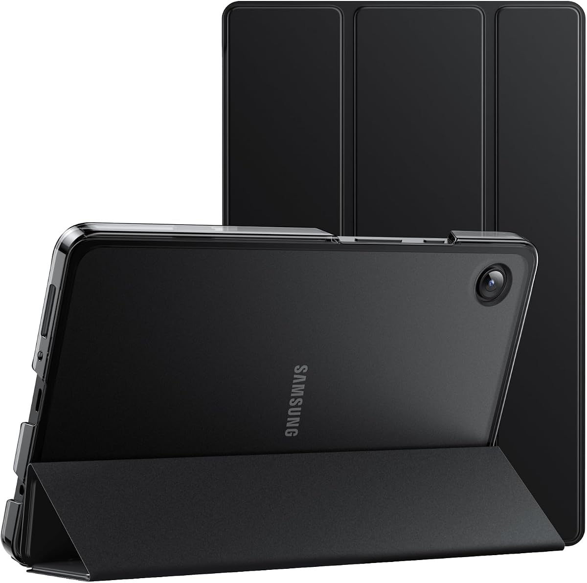 JETech Case for Samsung Galaxy Tab A11/A9 8.7" (2025/2023), Black | Slim Translucent Back Design, Tri-Fold Stand, Lightweight Shockproof Cover