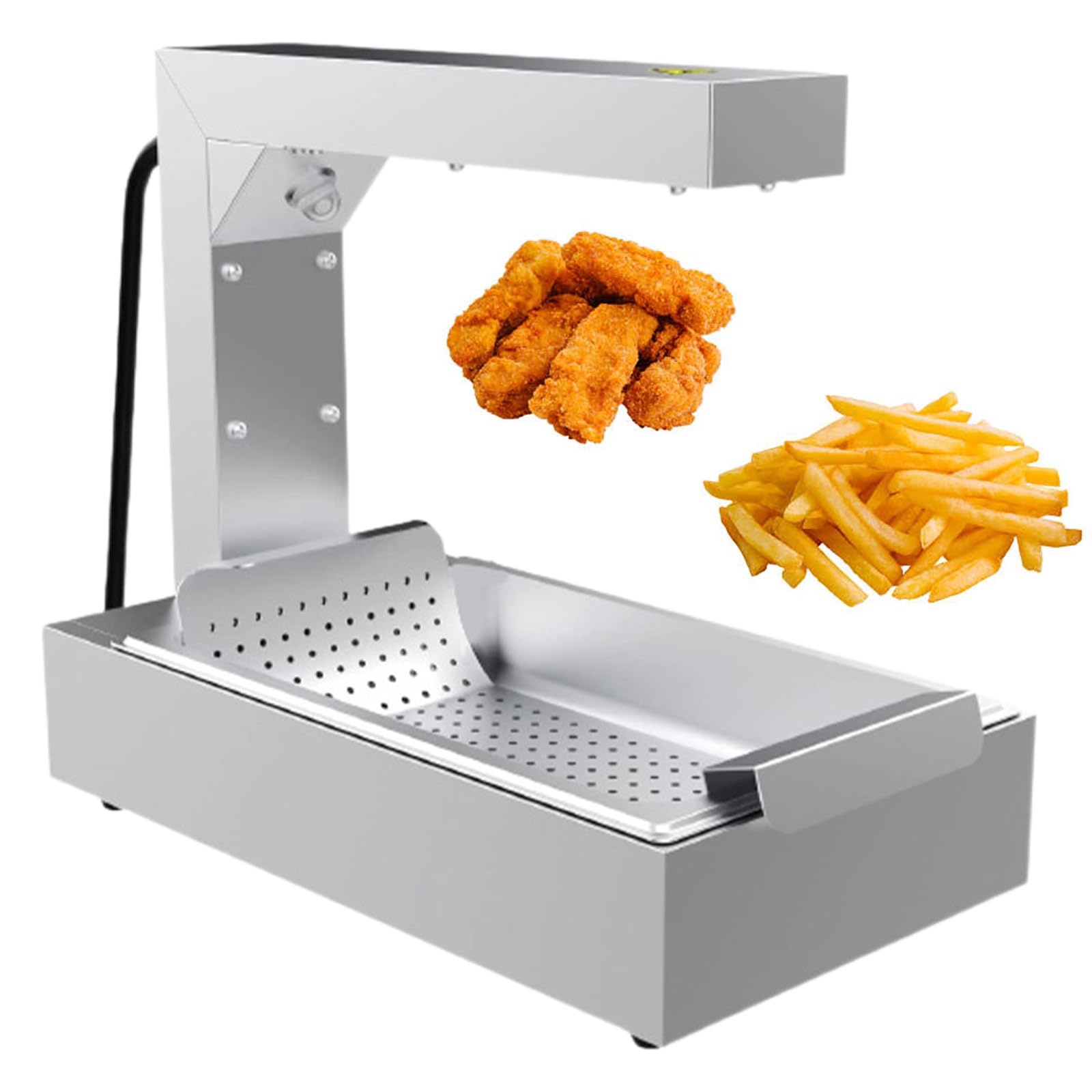 JKJZSALJ Commercial Countertop Food Warmer, 1000W Large Capacity Stainless Steel, Ideal For Restaurants And Snack Bars