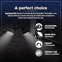 Vista 5 de Dos luces de inundación negras para exteriores, luces de inundación para exteriores, lámpara de inundación de aluminio fundido resistente, duradero