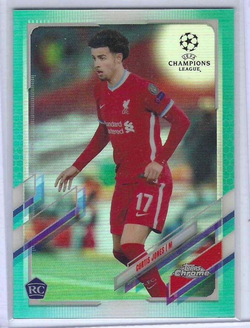 Curtis Jones 2020-21 Topps Chrome Aqua Refractor Rookie Rc #d /199 - Football Cards