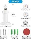 Adjustable Baby Monitor Mount for HelloBaby HB40/HB65/HB65TX/HB6550/HB6550 Pro/HB66/HB66 Pro/HB6339/HB6081/ANMEATE SM935E, Standard 1/4 Threaded Rods, Two Types of Mounting (Glued/Screwed)
