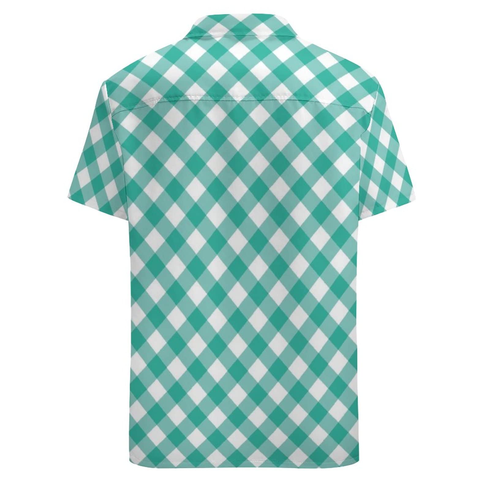 Generisch Camicia casual a maniche corte da uomo con bottoni, camicia