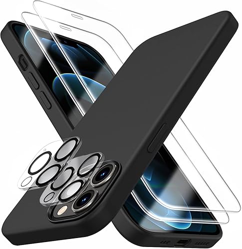 Miniatura 7 de Dssairo Funda 5 en 1 para iPhone 12 Pro Max de 6.7 pulgadas, con 2 protectores de pantalla + 2 protectores de lente de cámara, silicona líquida,