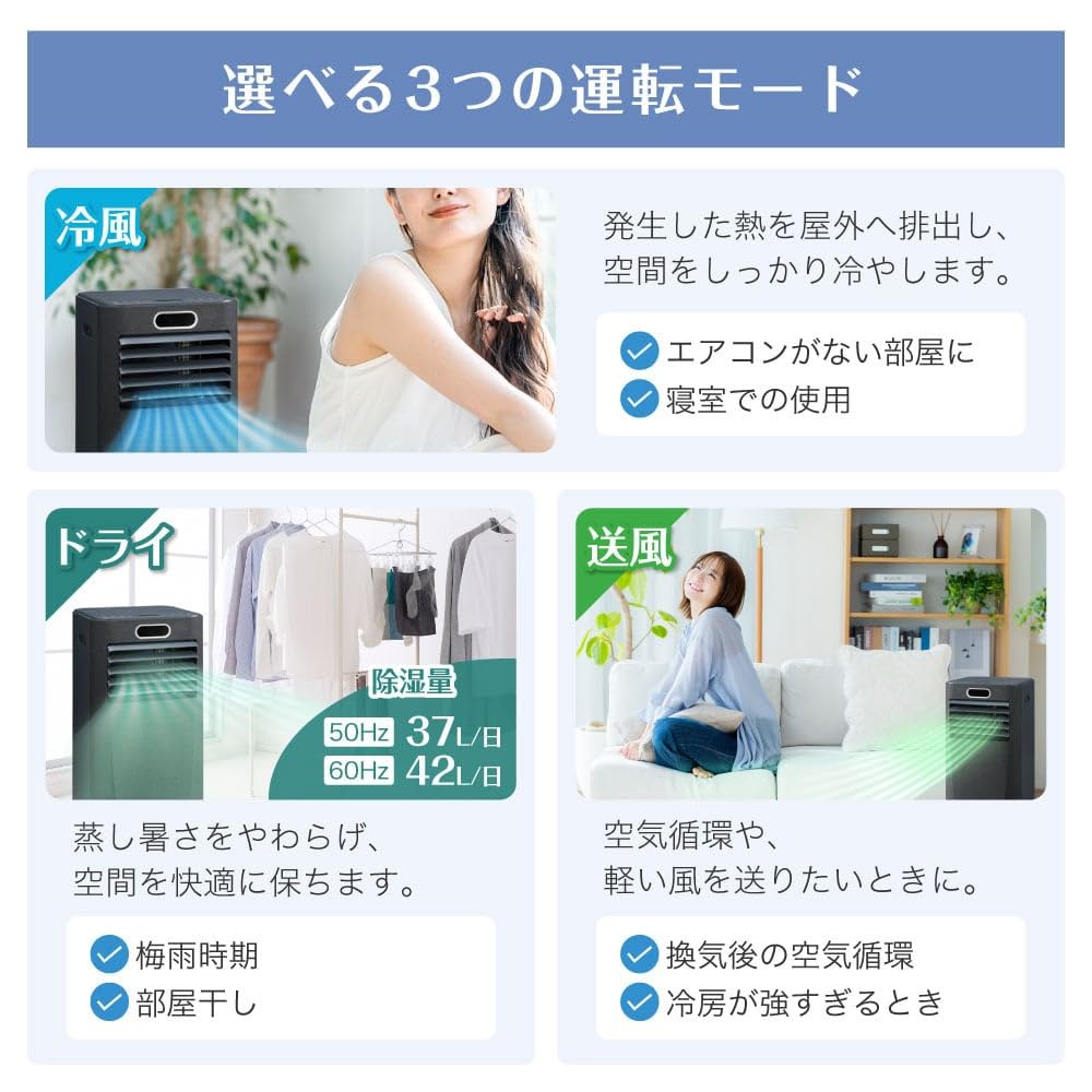 Amazon | MAXZEN スポットクーラー 家庭用 8－12畳 工事不要 除湿 冷風