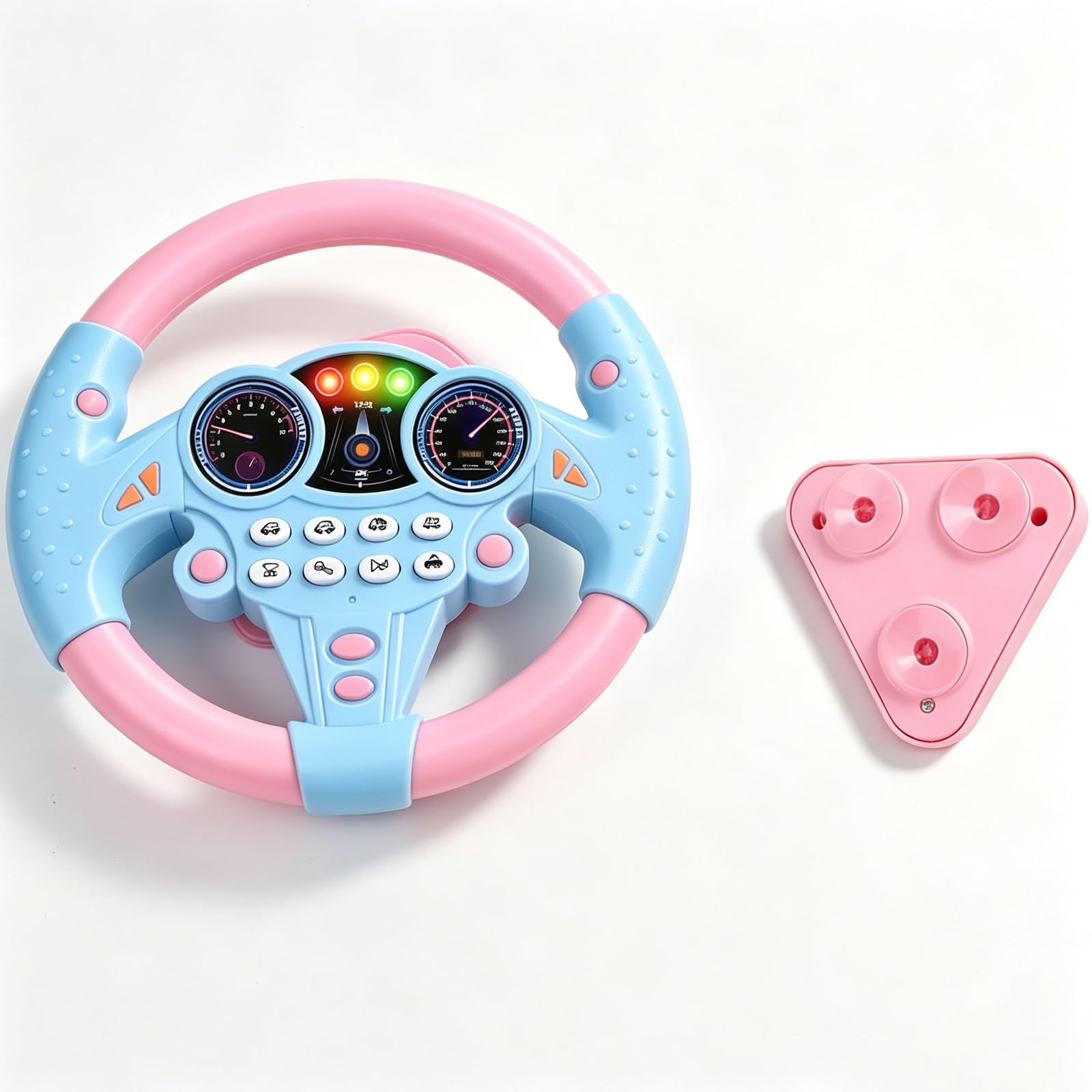 Toy Steering Wheel for Car, Simulated Portable Driving Controller Toy Car