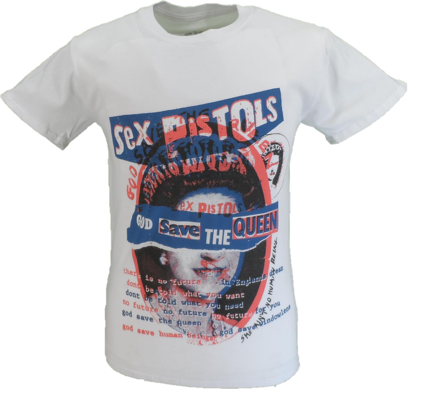 Mazeys Men's God Save The Queen Montage Official Sex Pistols T Shirts (Uk, Alpha, Xl, Regular, Regular, )