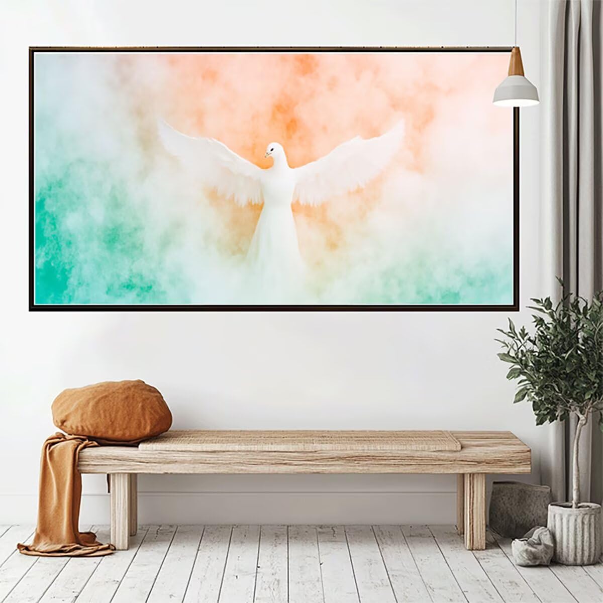 Tier Malen Nach Zahlen Erwachsene Groß XXL 60x120cm, Malen Nach Zahlen Taube DIY Farbe Acrylfarbe ölgemälde Set mit Pinseln für Zimmer Deko Wand Aesthetic, Geschenke für Frauen, Rahmenlos Model-1412
