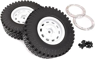 Realistic Alloy 1.9 Wheel & Tire (2) 394g Total for Scale Crawler (O.D.=97mm)