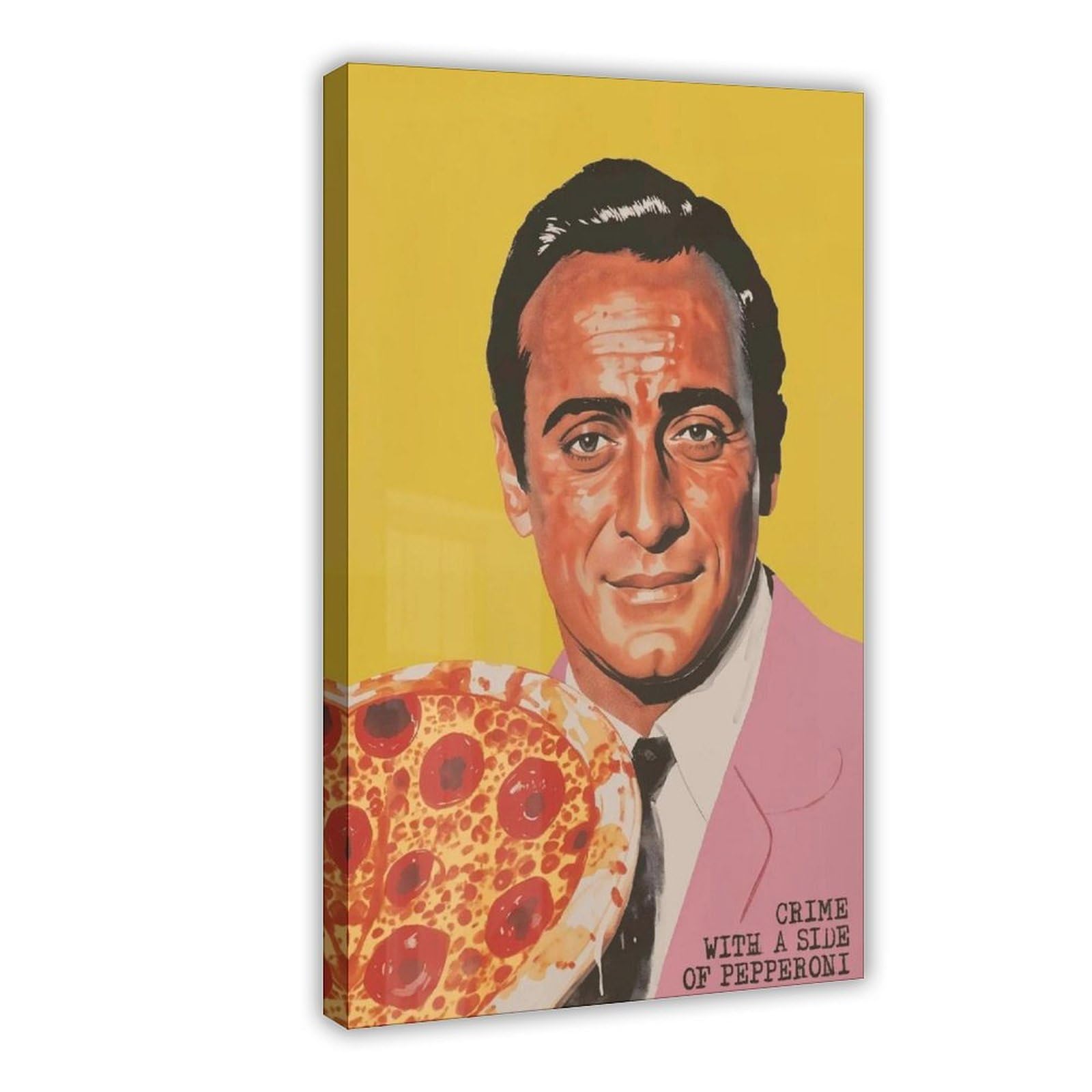 Leinwandposter "Pizza Food" im Retro-Stil der 60er Jahre, Schlafzimmer, Dekoration, Landschaft, Büro, Raumdekoration, Geschenk, 50 x 75 cm