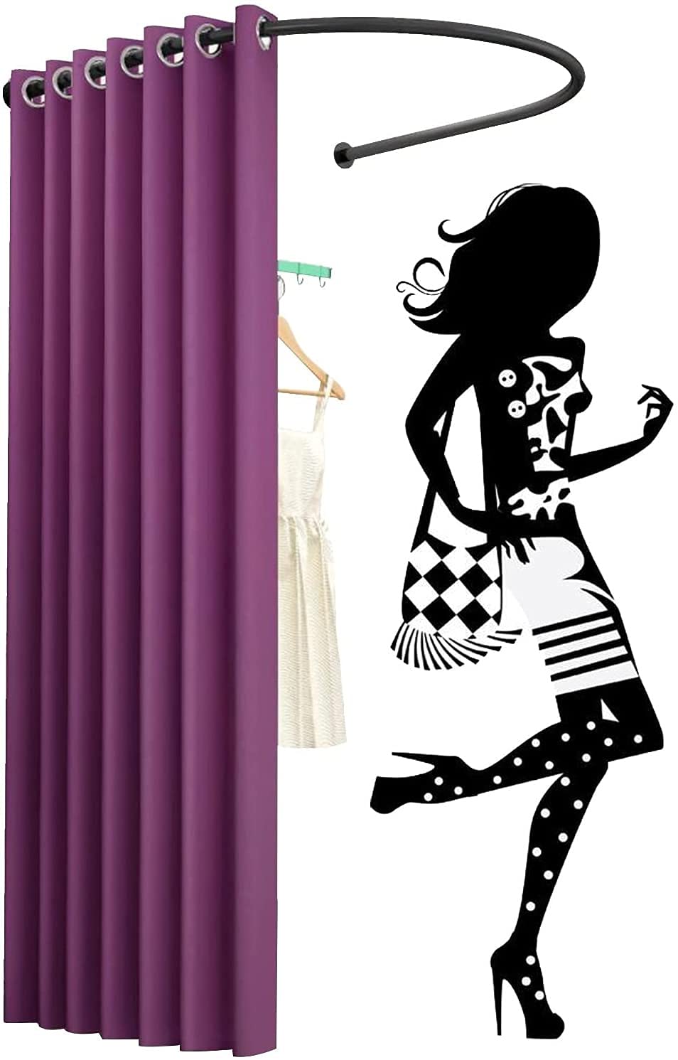 Vestiaire mural de protection de la vie privée cabine violette