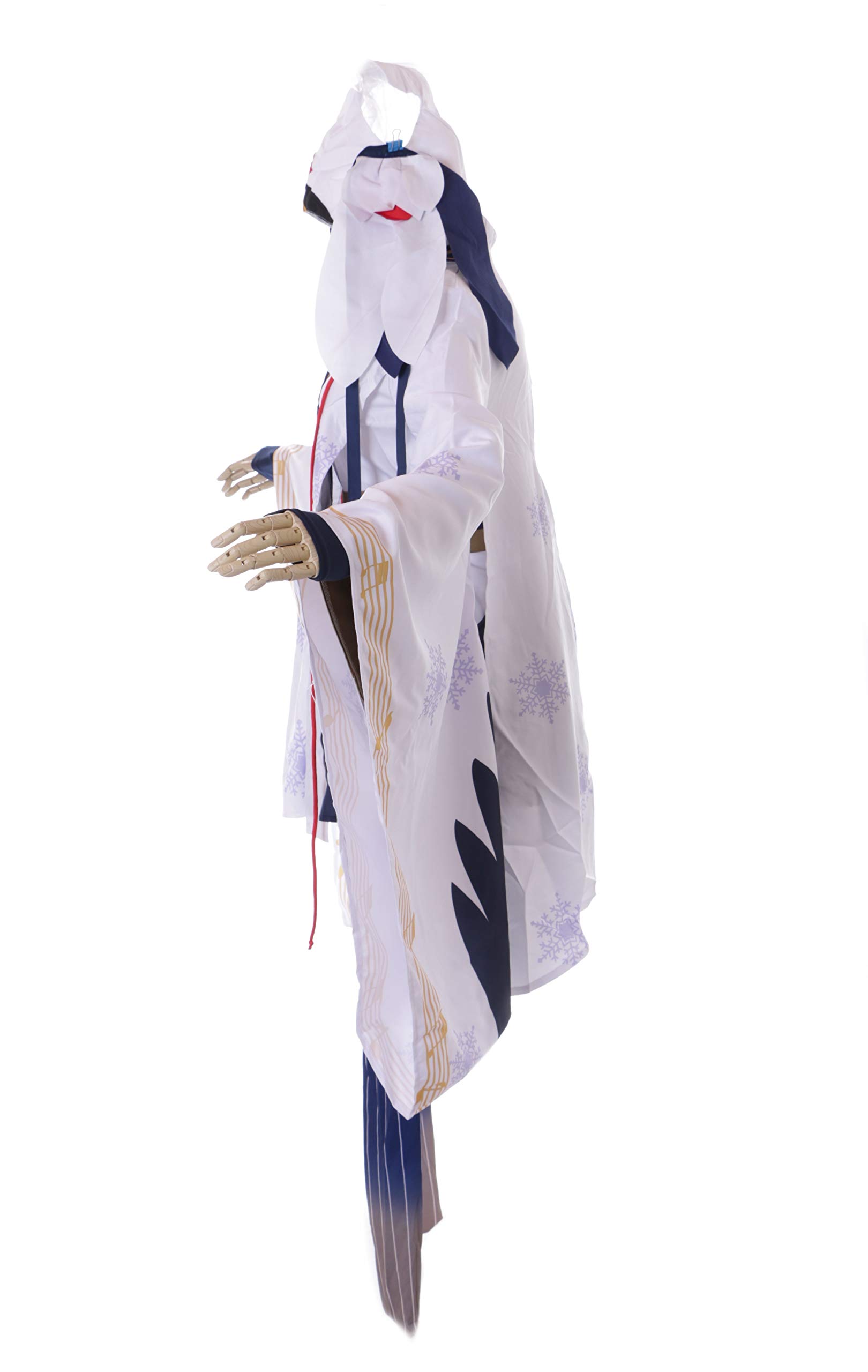 Kawaii-Story MN-117 Vocaloid Miku śnieg czarownica Yuki Onna biały japoński kimono 8-częściowy kostium Cosplay (L)