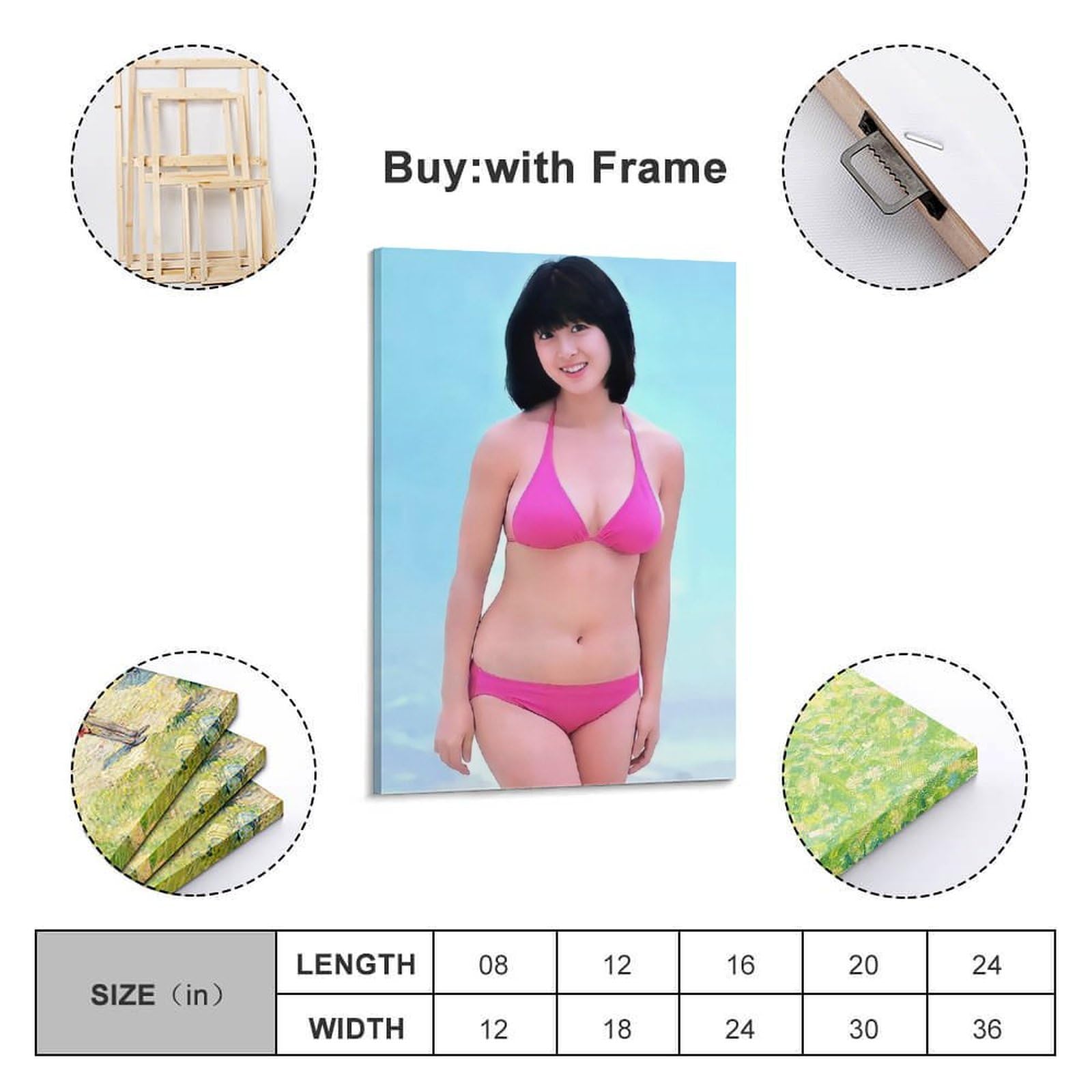 Amazon.co.jp: 河合奈保子美しい写真ポスターアート パネル壁画モダン