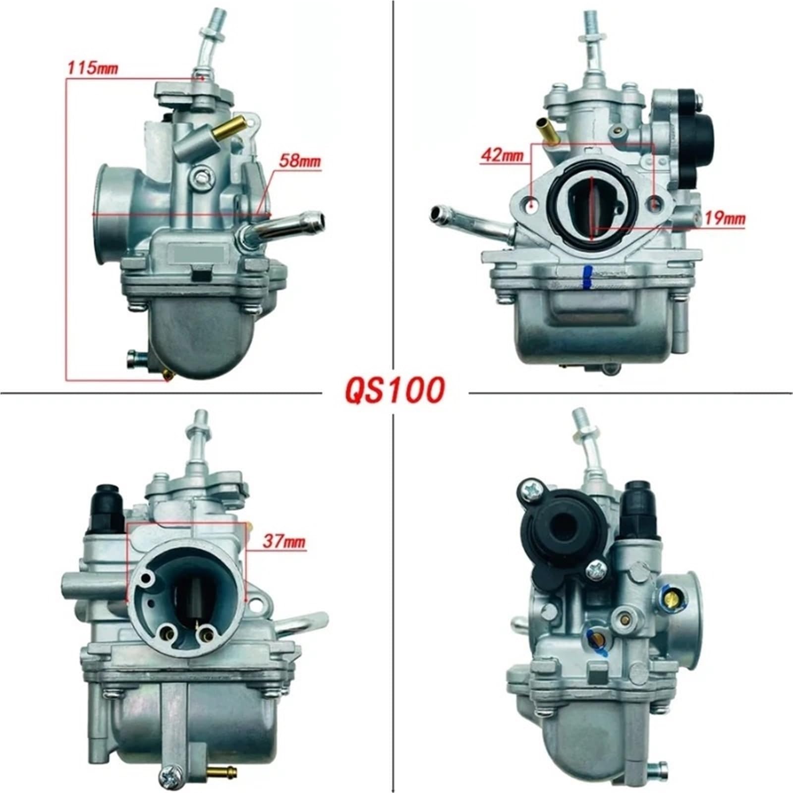 Motorrad Vergaser PASSEND FÜR JINGKE PASSEND FÜR Saichi 110 PASSEND FÜR Legenda110 QS SRL 110 PASSEND FÜR JUPITER Motorradvergaser Bent Beam Scooter Vergaser-Set mit Dichtung