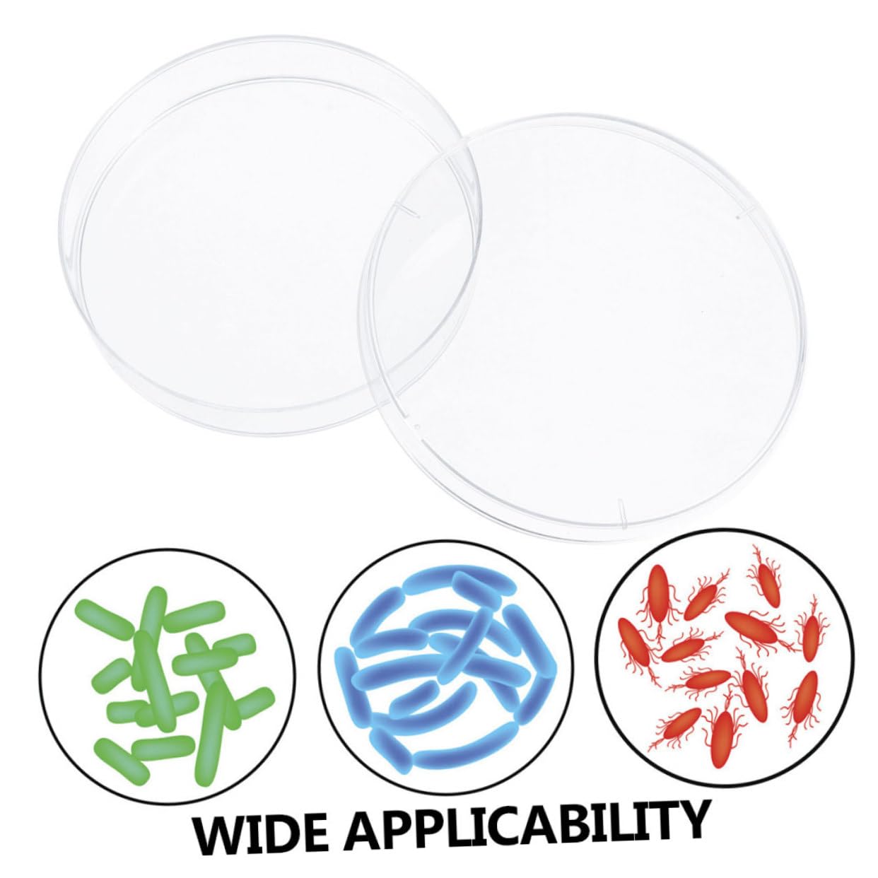 CIYODO Plastic Petri Dishes 30pcs Set Culture Dishes with Lid for Science Projects
