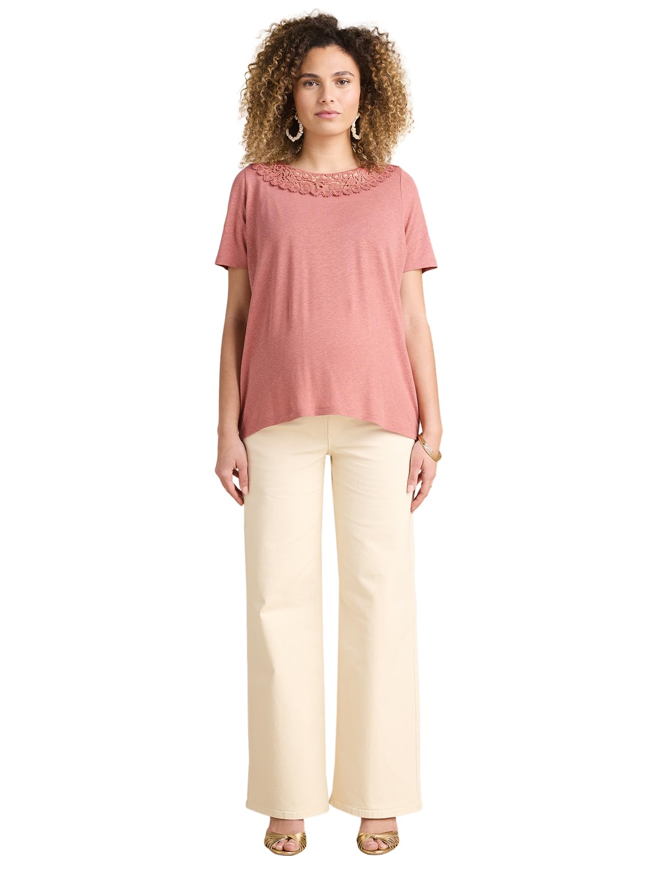 ENVIE DE FRAISE Wendbares Umstandsshirt mit Makramee-Spitze
