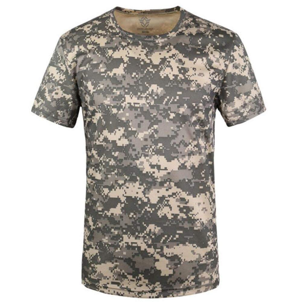 T-shirt pour hommes manches courtes col rond respirant imprimé militaire ACU
