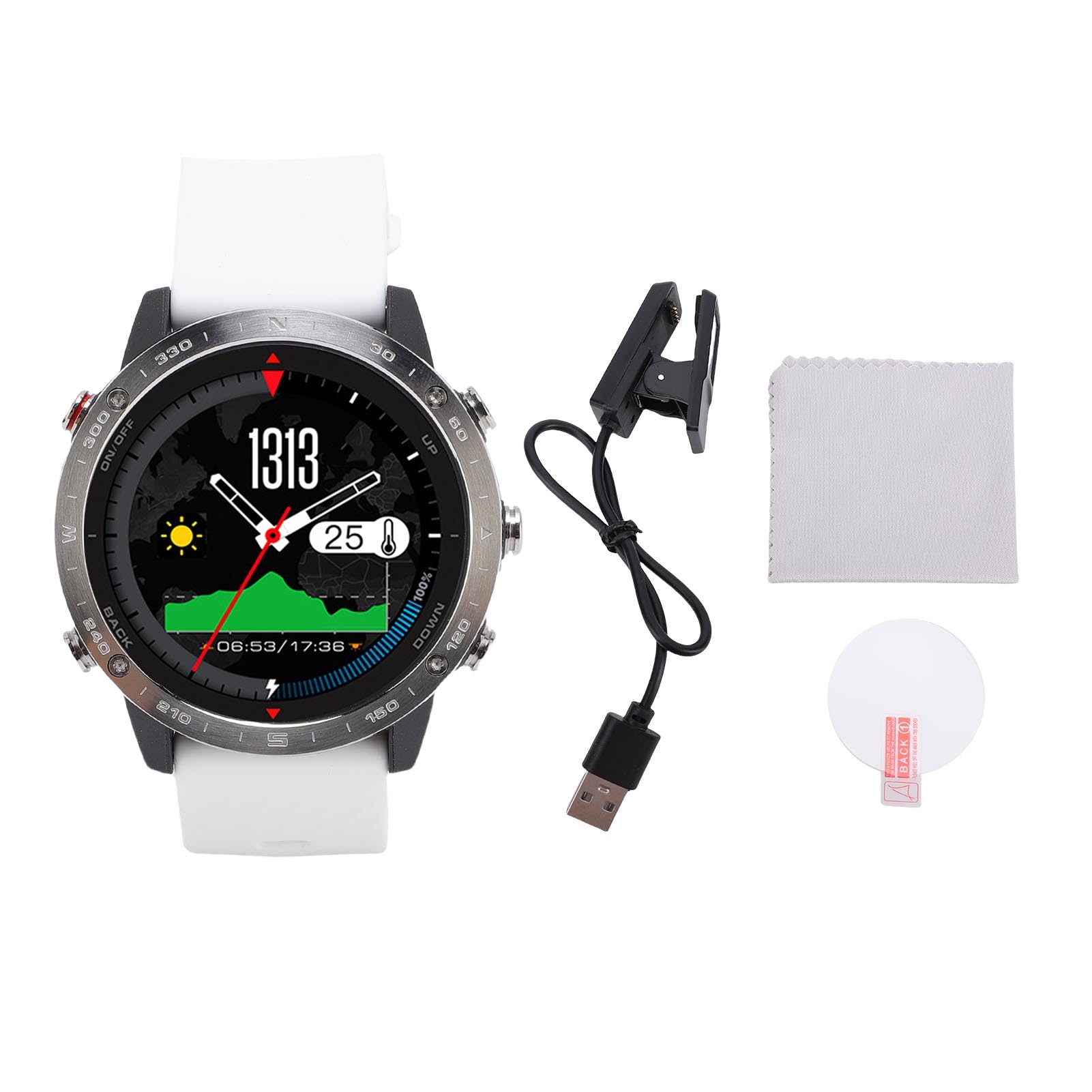 Drfeify Reloj de Buceo con Sensor de Profundidad | Clasificación de Agua de 50 M para Natación, Carcasa de Aleación de Ti, Notificaciones Inteligentes, Batería de Larga