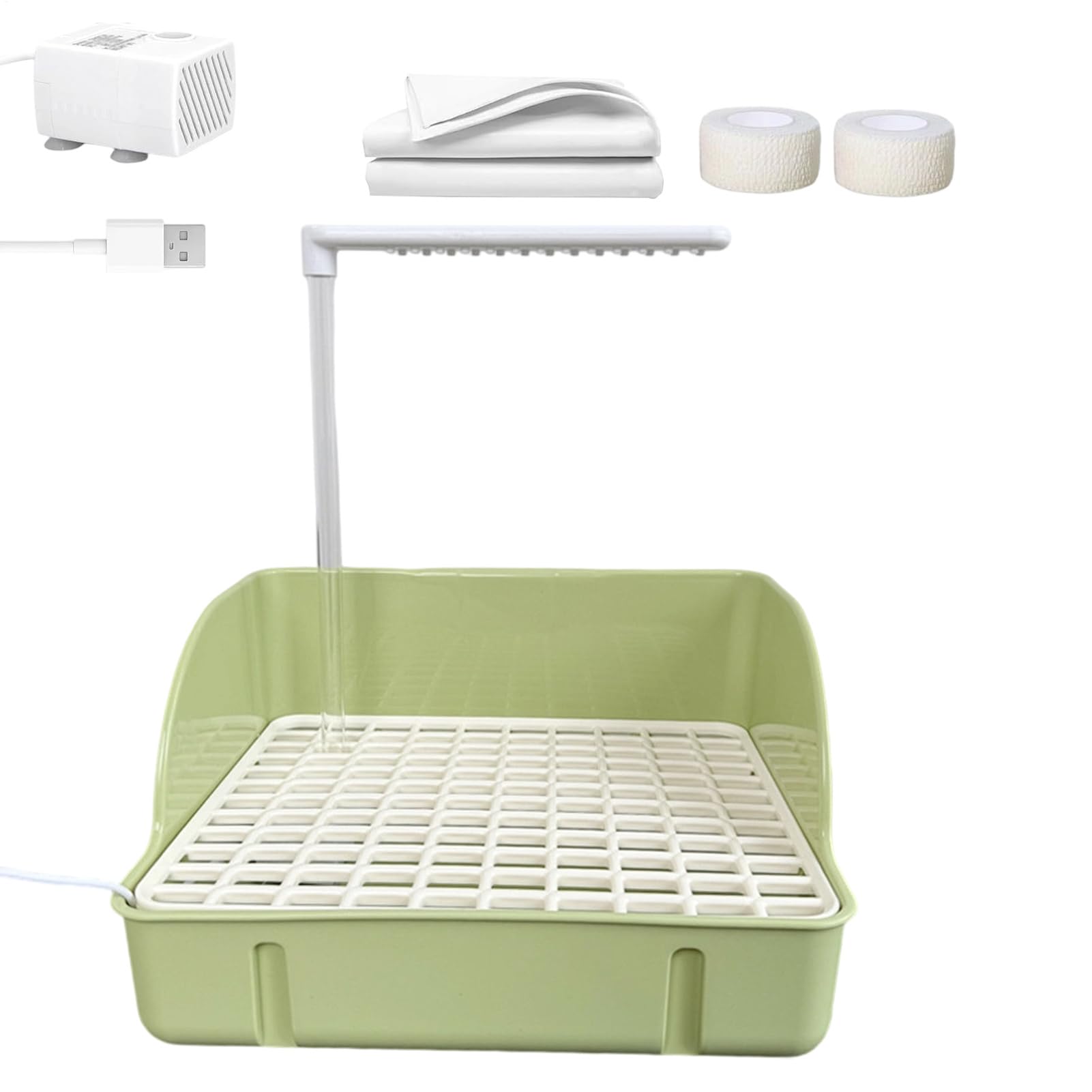 Genérico Bañera para Loros,Fuente de Ducha Circulante para Aves con Bomba | Contenedor Espacioso para Baño De Loros, Accesorio para Cotorras Periquitos Agapornis Cacatúas Guacamayos