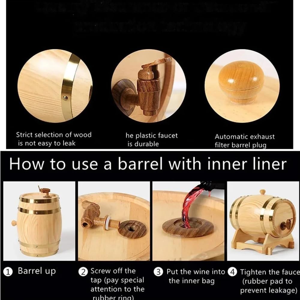 Tonneau De Vin Chu00eane Vintage De 1,5 L, Distributeur Baril