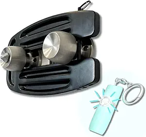 SecurityMan Home & Personal Safety Bundle – Double Door Lock for French Doors + 130dB Personal Safety Alarm (Teal) with SOS Strobe Light – Enhanced Home Security and Everyday Self Defense Kit