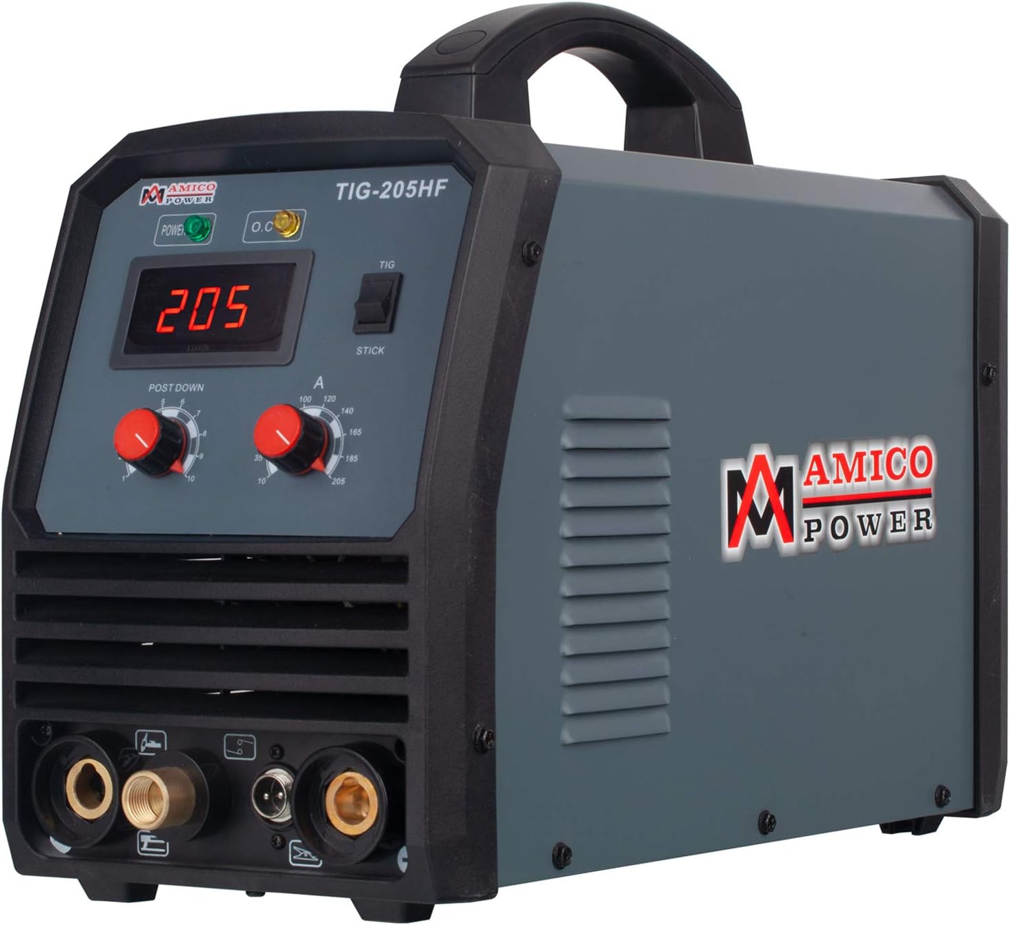 Amico TIG-205HF, 205 Amp TIG Torch Stick Arc DC Inverter Welder, 95~260V Wide Voltage Welding