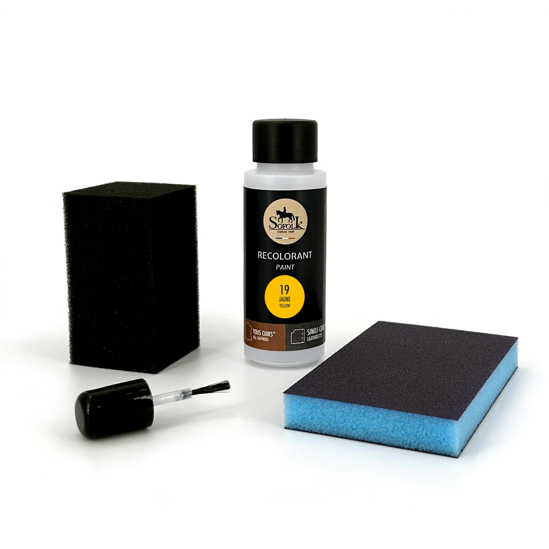Sofolk - Kit de retoque Pintura Cuero/Cuero de imitación - Tinte para Volante de Coche, Asiento de Coche, sofás, Zapatos, Chaquetas y Ropa - Cuero dañado, Rayado, arañado, Descolorido — view 25