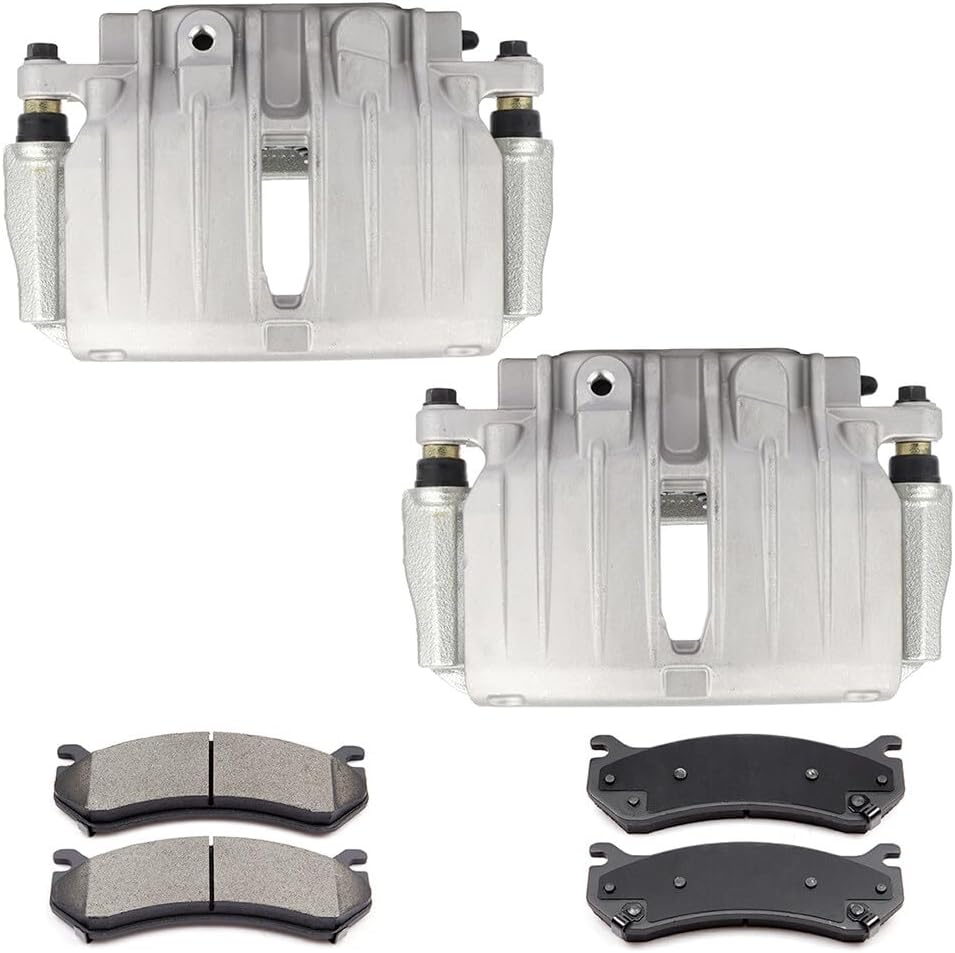 AINTIER Automotive Replacement Brake Kits Silvery Rear 2 Brake Calipers & 4 Pads Fit For Cadillac Escalade 2002-2006,For Cadillac Escalade ESV 2003 2004-2006,For Cadillac Escalade EXT 2002-2006