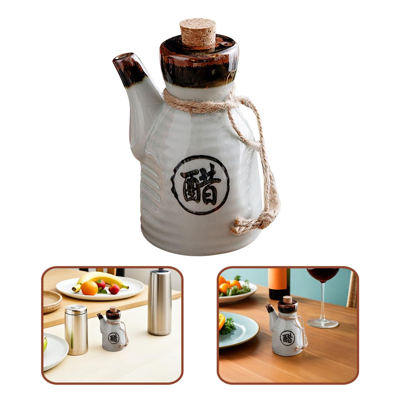 Amazon.com: HANABASS Ceramic Condiment Bottle Vinegar Dispenser