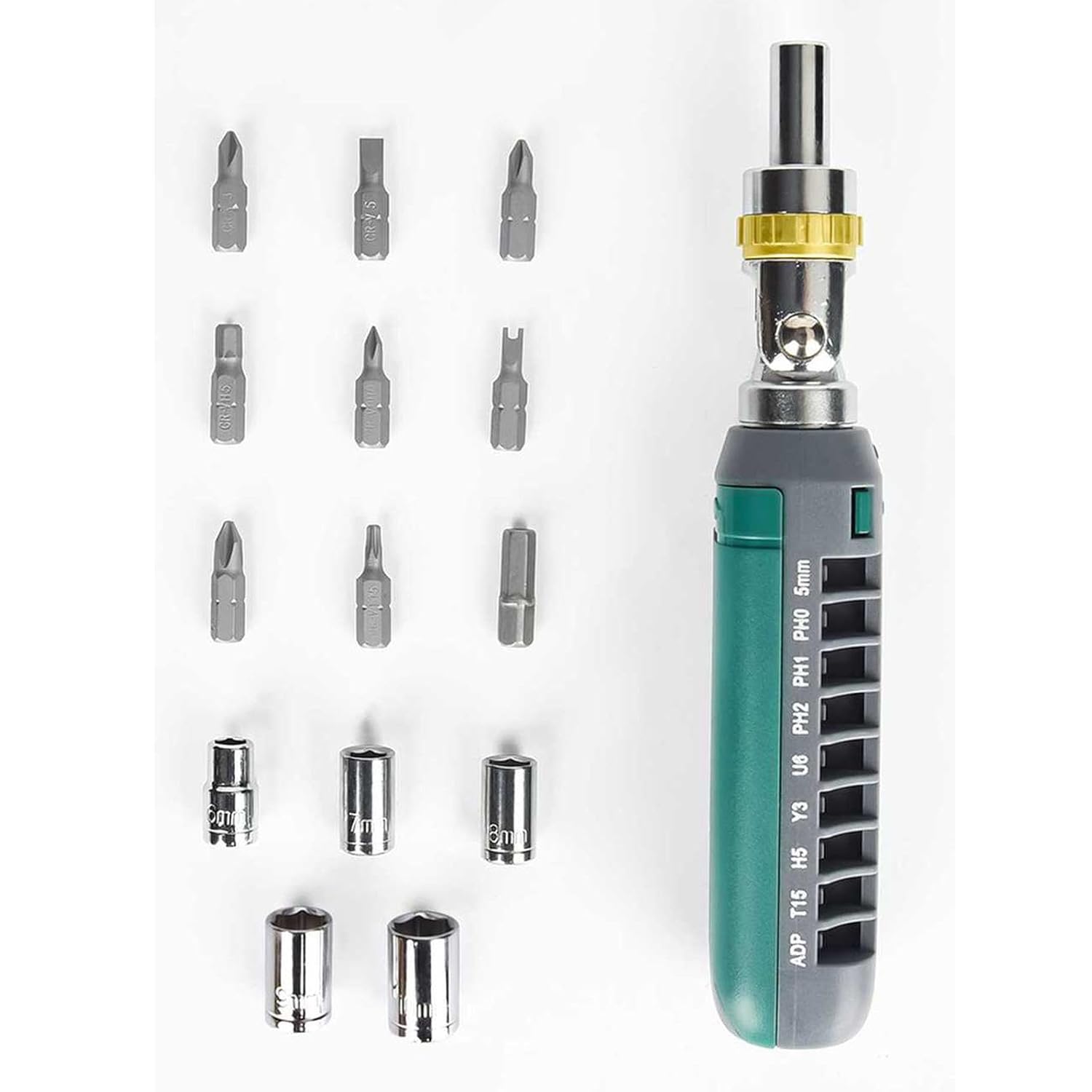 MYCENSE 14 in 1 Ratchet Screwdriver Set Compact Multifunctional Screwdriver Set