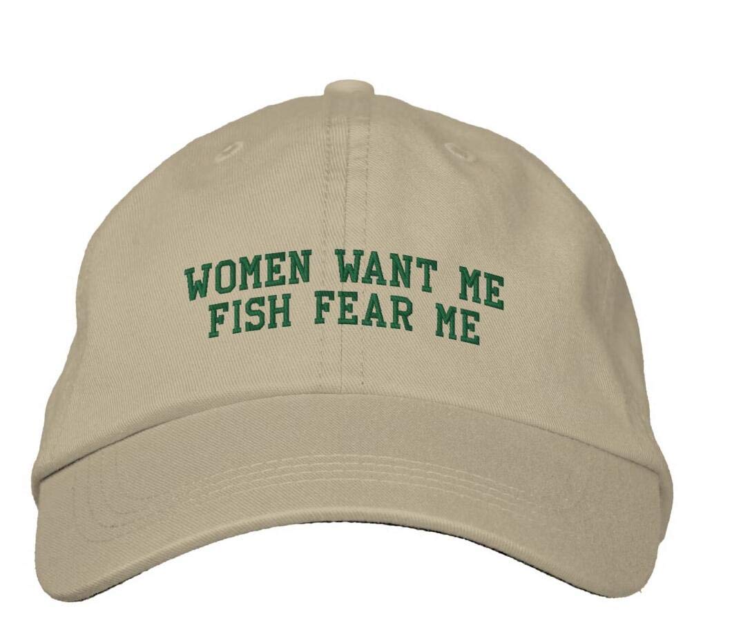 Suminla-Home Embroidery Hat Fish Fear me Embroidered Baseball Cap Baseball Hats Snapback Hat Sun Hat Fisherman Hat Black