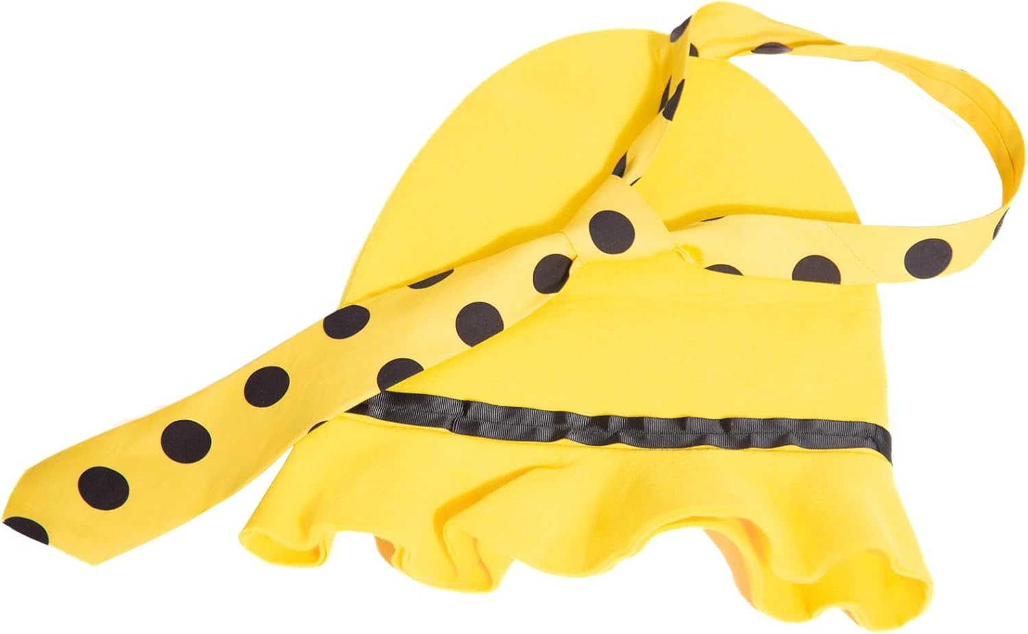 ComfyCamper Matching Yellow Hat with Polka Dot In Tie Set - Man Mens Womens Adult Cosplay Halloween Costume - Image 5