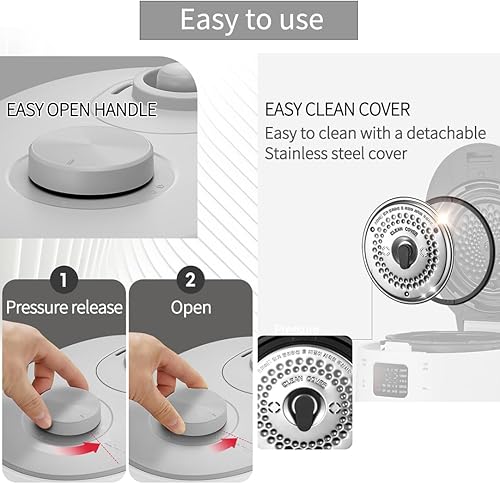 Miniatura 4 de CUCHEN CRS-FWK1040WUS  Olla arrocera a presión de calentamiento doble para 10 tazas (sin cocinar)  Altasin presión  Embalaje de triple potencia